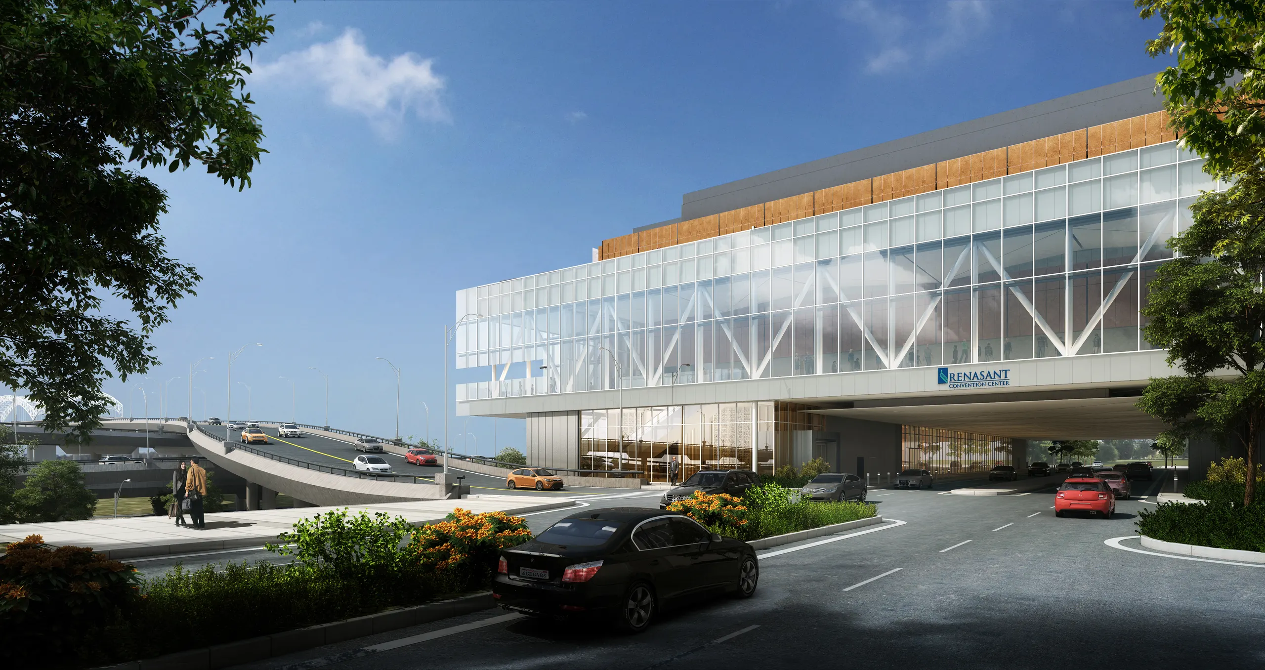 Rendering of the Front Street entrance with new signage